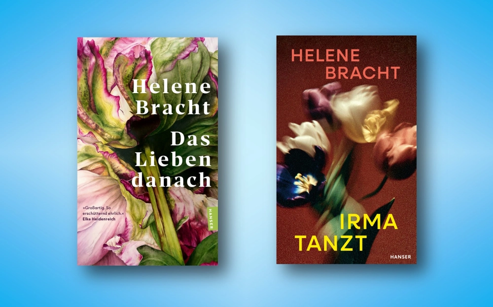 Das Banner zeigt die beiden Bücher von Helena Bracht - links die Taschenbuchausgabe von "Das Lieben danach" und rechts das Hardcover von "Irma tanzt".